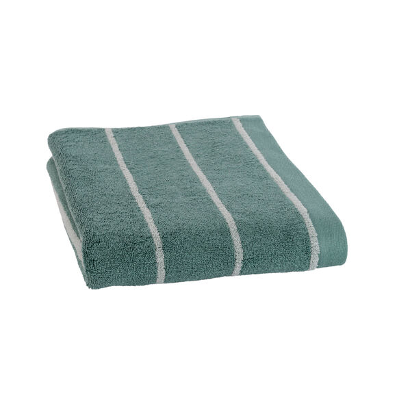 Serviette éponge coton rayée 500 g/m² (bleu / blanc)