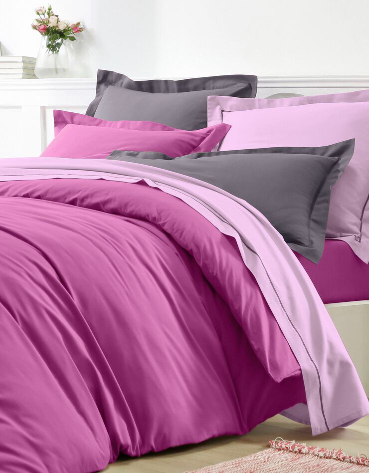 Linge de lit uni coton (anthracite)
