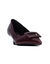 Pumps met dunne hak en gesp (bordeaux)