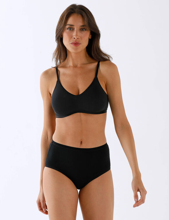 Soutien-gorge &laquo;&nbsp;Go Daily&nbsp; Coton&raquo;  coton stretch - sans armatures (noir)