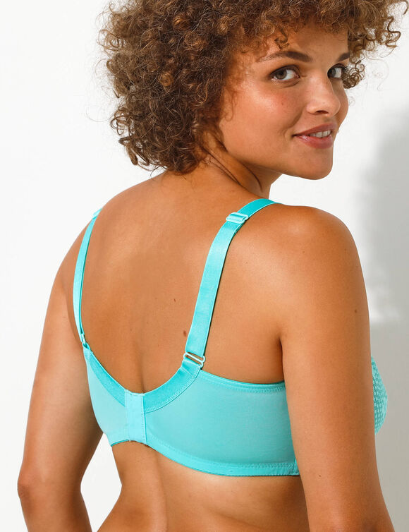 Soutien-gorge forme minimiseur avec armatures en tulle et dentelle - lot de 2 (vert + menthe)