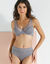 Tailleslip in microvezel en plumetistule met tweede huid-effect Paia - set van 2 (grijs)