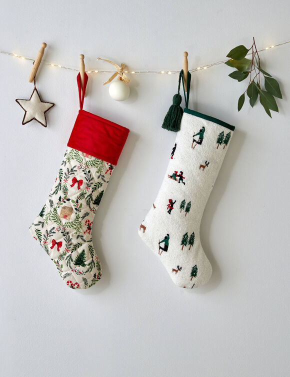 Decoratieve kerstsok (groen)