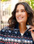 Gilet jacquard zippé, doublé maille peluche (marine)
