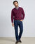 Pull col V 80% laine (bordeaux)
