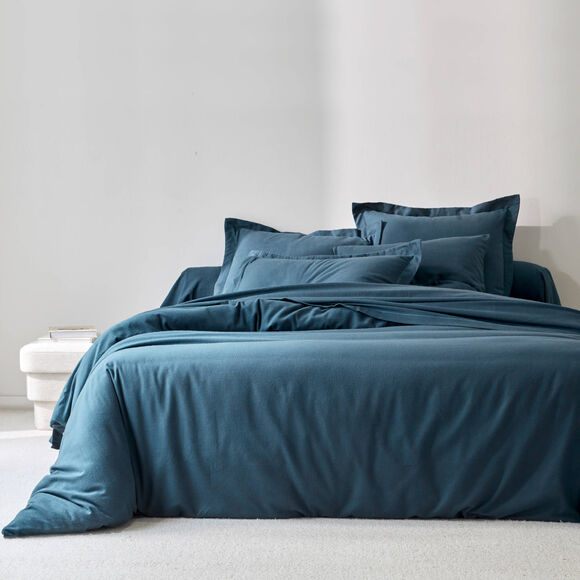 Linge de lit uni - flanelle 160 g/m&sup2; (bleu p&eacute;trole)