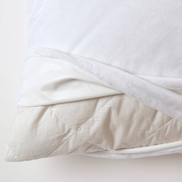 Beschermende ondersloop in ondoorlatende microfleece (wit)