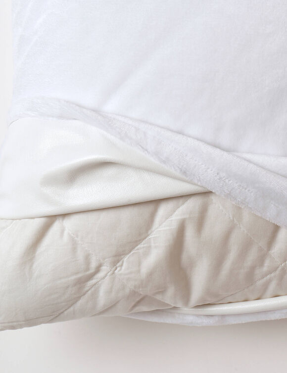 Beschermende ondersloop in ondoorlatende microfleece (wit)