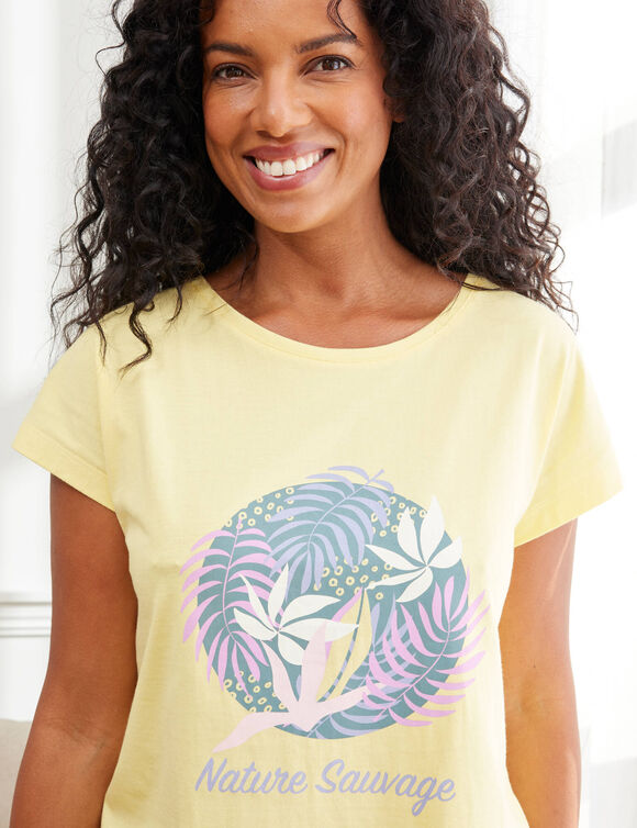 Tee-shirt manches courtes "Nature Sauvage" (jaune)