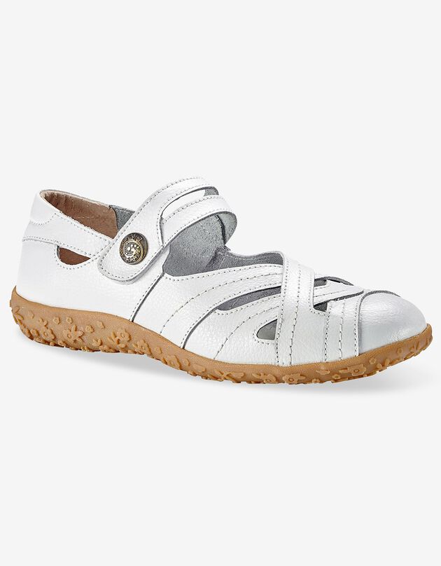 Babies confort en cuir ultra-souple - blanc (blanc)