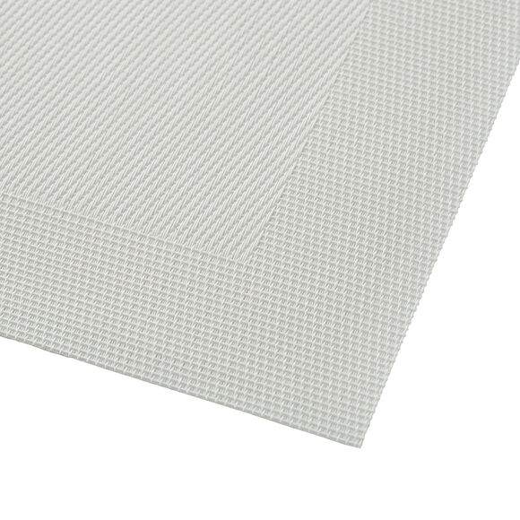 Set van 4 placemats - gevlochten vinyl (wit)