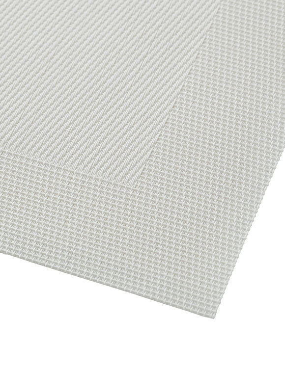 Set van 4 placemats - gevlochten vinyl (wit)