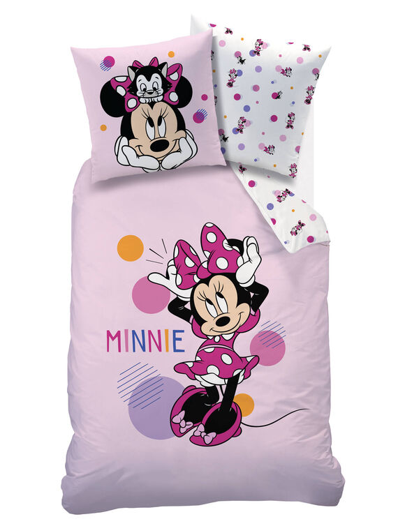 Parure de lit Minnie® - coton (rose)