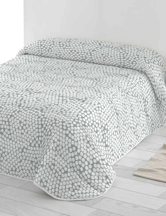 Dekbed in microvezel met confettiprint 200 g/m² (wit / grijs)