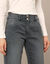 Stretchjeans 'mom' model met elastische taille (donkergrijs)