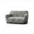 Housse bi-extensible microfibre imprimé vagues pour fauteuil et canapé (gris)