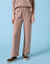 Pantalon large Spécial Petites uni, maille grattée (noisette chiné)
