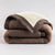 Tweekleurige deken van 100% wol, 800 g/m&sup2; (chocolade)