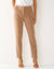 Pantalon 7/8ème coupe cigarette, uni (noisette)