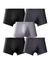 Effen shorty met elastische, overtrokken tailleband - set van 5 (zwart + grijs)