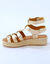 Sandalen in Romeinse stijl, meerdere riempjes (goudkleurig)