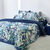 Linge de lit Capucine imprim&eacute; - coton 57 fils/cm&sup2; (bleu encre)