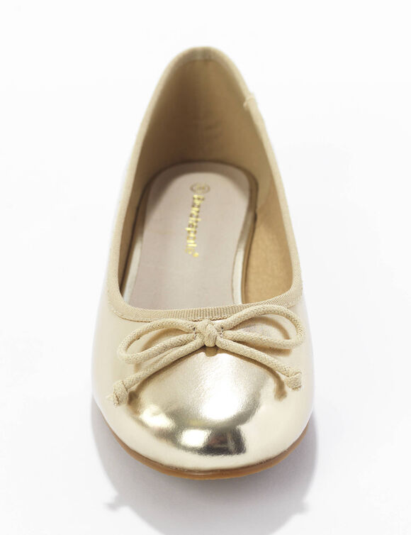 Platte ballerina's (goudkleurig)