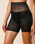 Modellerend pantybroekje in tricot en tule - intense steun (zwart)