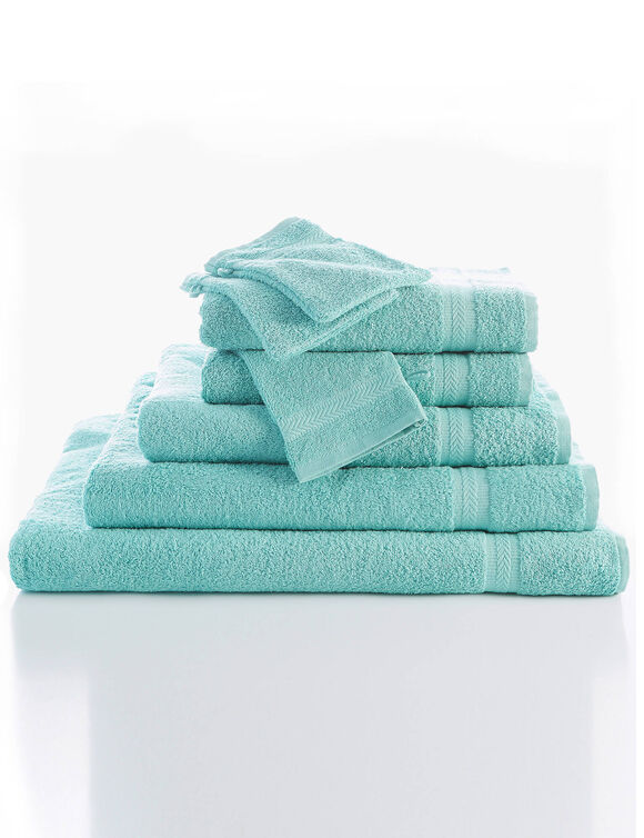 Collection serviettes de bain unies - confort moelleux 420 g/m&sup2; (vert d'eau)