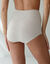 Slip in stretchkatoen met hoge, omhullende taille - set van 2 (wit + chiné beige)