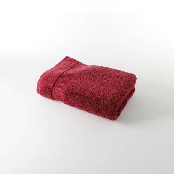 Collection serviettes de bain unies 540g/m2 confort luxe  (lie de vin)