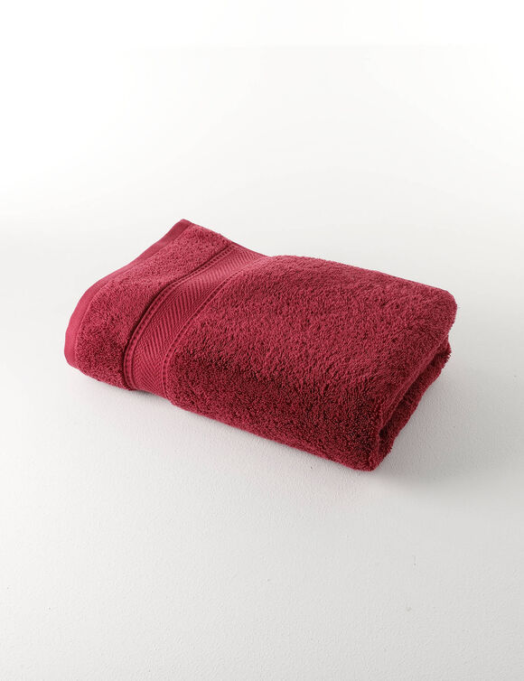 Collection serviettes de bain unies 540g/m2 confort luxe  (lie de vin)