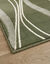 Tapis d&eacute;coratif motif vagues (vert)