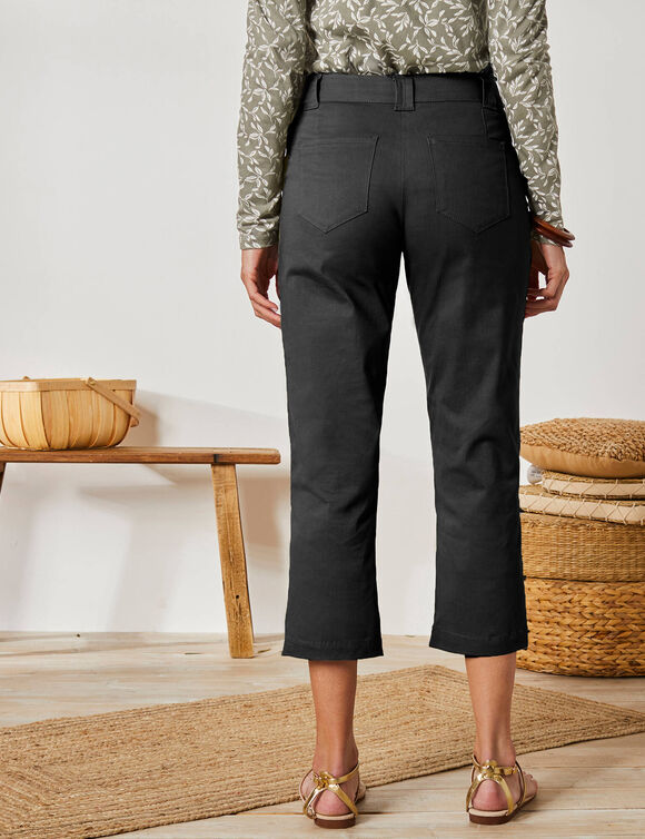 Pantacourt droit stretch (noir)