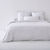 Beddengoed met ruitenprint, van 100% katoenflanel (wit)