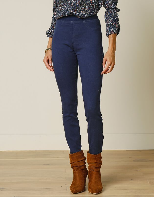 Jegging grande stature - taille élastiquée ultra confort (marine)