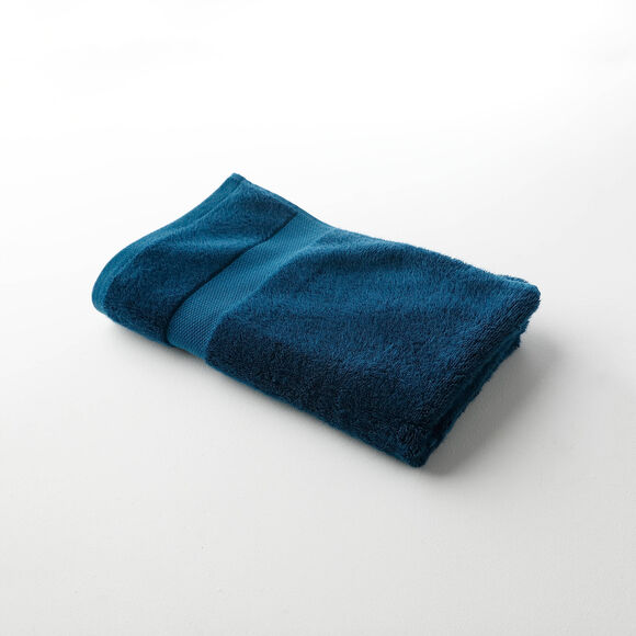 Effen badstof in katoen en modal 500 g/m2 (eendenblauw)