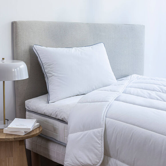 Hoofdkussen in katoenbatist met microgel, zacht (wit)