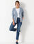 Vest met V-hals, ribtricot (grijsblauw)