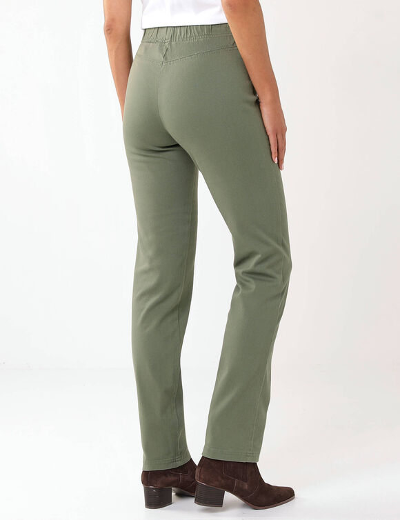 Pantalon sculptant, ceinture ventre plat (vert mousse)