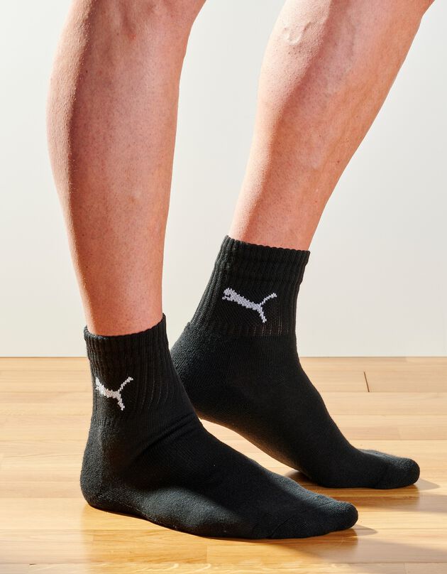 Mi-chaussettes Short Crew - lot de 6 paires assorties (noir)