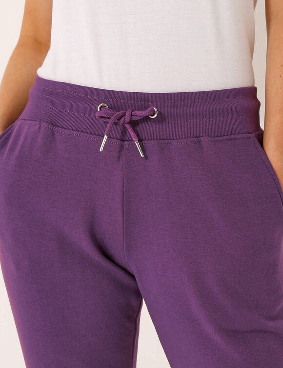 Pantalon jogging en molleton gratté  (violet)