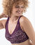 Soutien-gorge minimiseur en dentelle florale - sans armatures (aubergine)