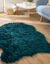 Tapis poils forme peau de b&ecirc;te (&eacute;meraude)