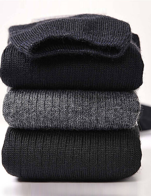 Mi-chaussettes anti-froid non comprimantes - lot de 2 paires (gris)