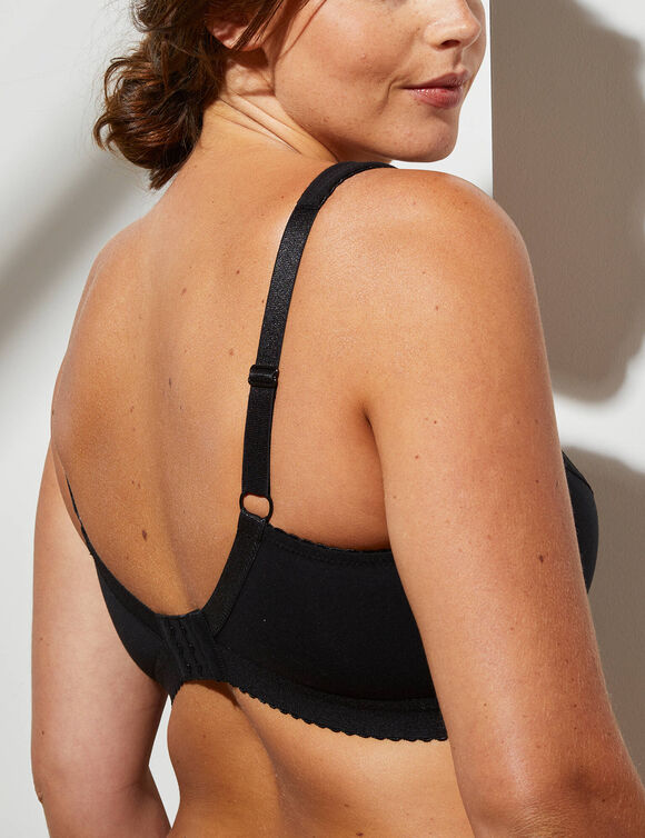 Soutien-gorge grand maintien coton  - sans armatures (noir)