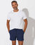 Short toile ceinture élastiquée (marine)