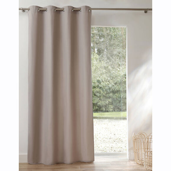 Dubbelzijdig isolerend en verduisterend gordijn (zandkleur)