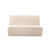 Housse canap&eacute; BZ coton bachette uni matelass&eacute; (sable)