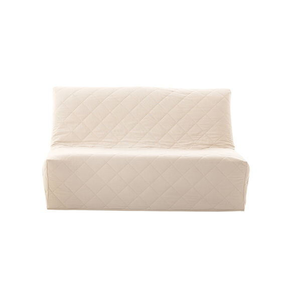 Housse canap&eacute; BZ coton bachette uni matelass&eacute; (sable)